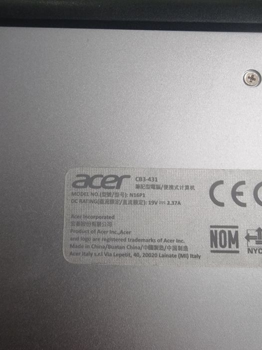 Laptop Acer cb3 - 431