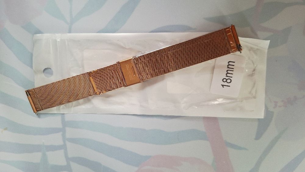 Каишка 18 мм - розово злато