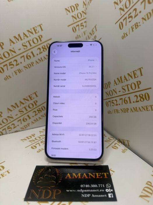 NDP Amanet Braila Iphone 16 Pro Max(55026)