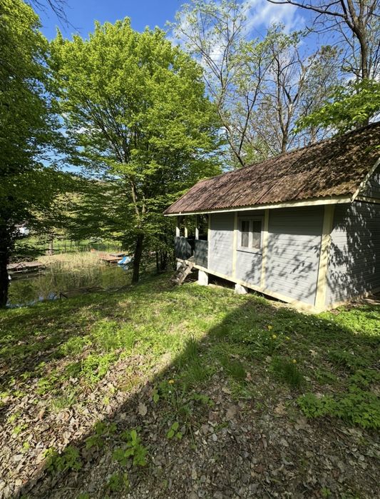 Cabana/Casuta din lemn Lac mujdeni cu ponton privat pe lac