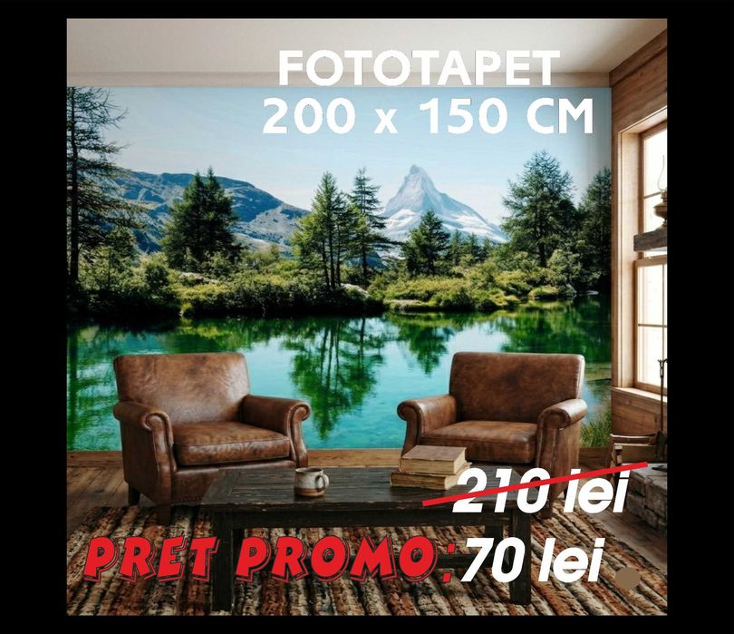 Lichidare stoc-51% Fototapet peisaj MONTAN= 200x150 cm =70 lei