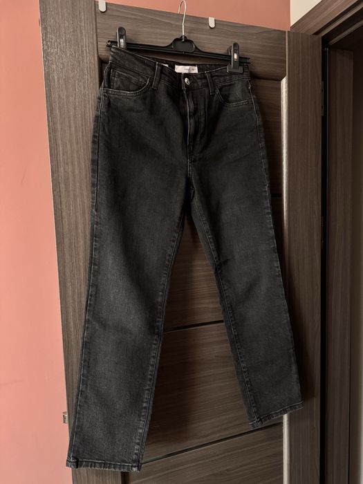 Mango черни дънки Claudia тип mom jeans