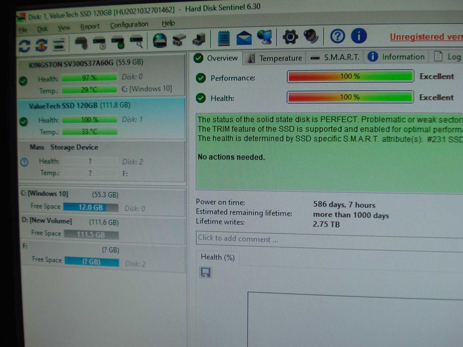 HDD tip SSD 2.5" Valuetech Supersonic120 120gb sata