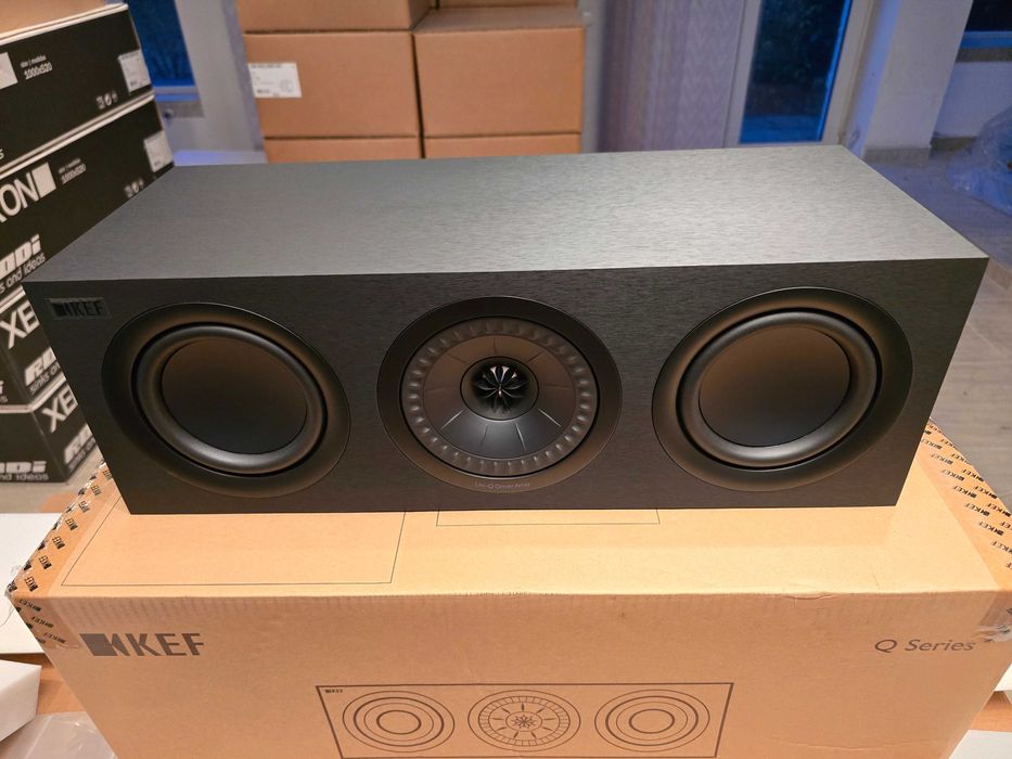 KEF Q250c Boxa Centru Satin Black Home Cinema Hi‑Fi 2‑Way Dialog Clar