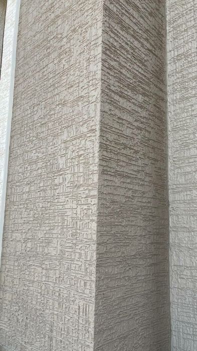 Фасад дождик короед и шотландка делаем