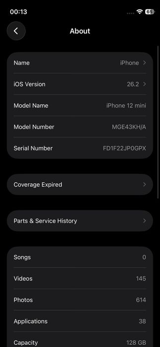 Iphone 12 mini 128gb 100%