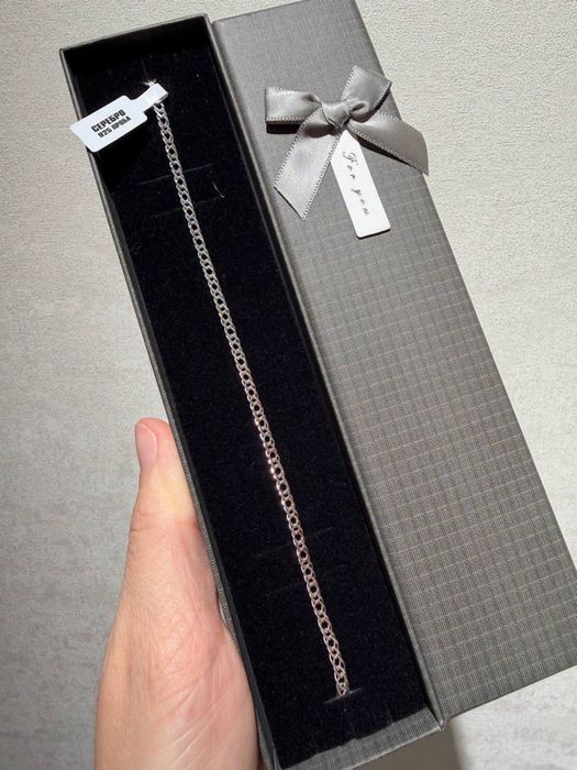 Серебряный мужской браслет 925 проба производство Турция. Доставка