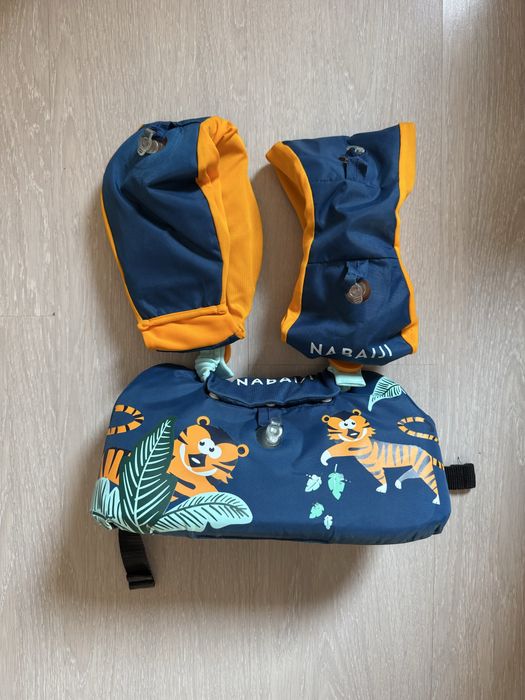 Детска жилетка за плуване с раменки 2в1 Nabaiji