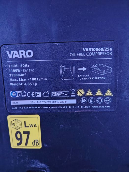 Нов преносим компресор VARO безмаслен