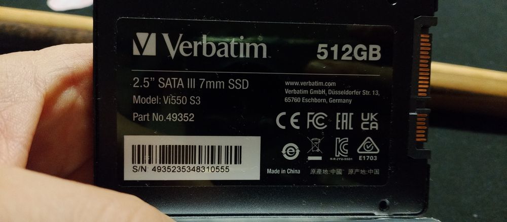 SSD Verbatim, 512 GB