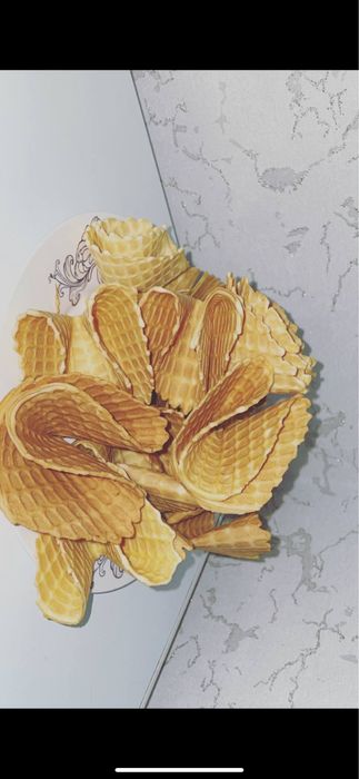 Домашние вафли чайный стол