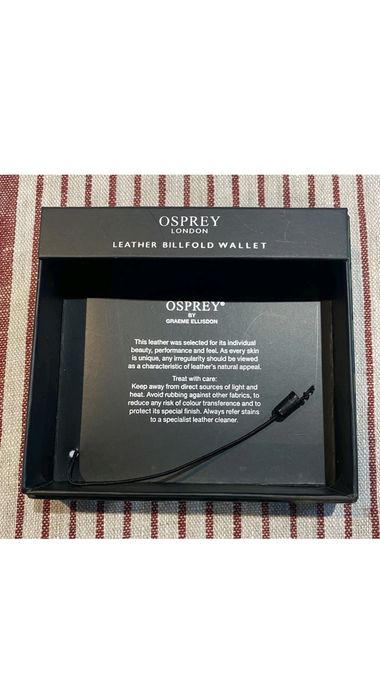 Мъжки кожен портфейл Osprey с кутия, Чисто нов