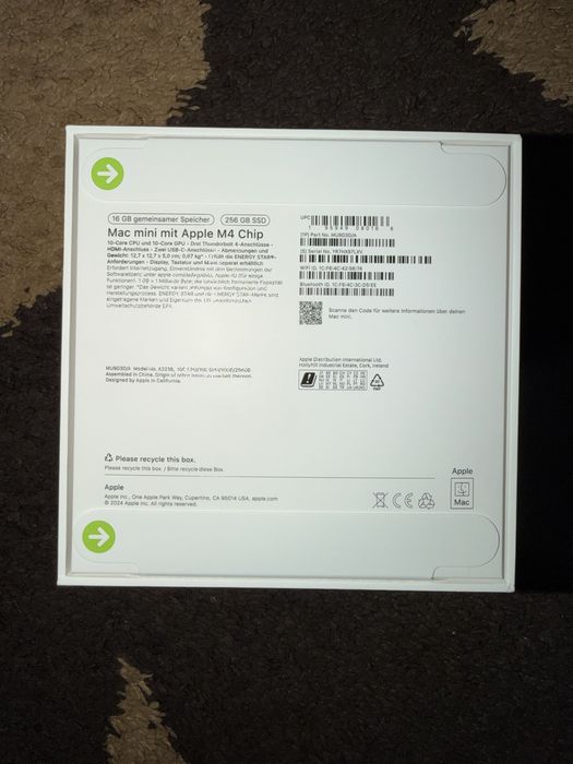 Mac Mini PC Apple M4,10 nuclee GPU,10 nuclee CPU,16GB,256GB SSD