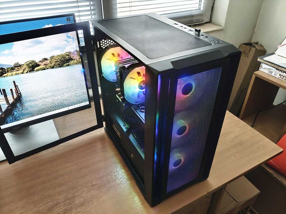 Геймърски компютър, Rtx 3060Ti, Ryzen 5500, 32gb Ram, 1tb Nvme ssd