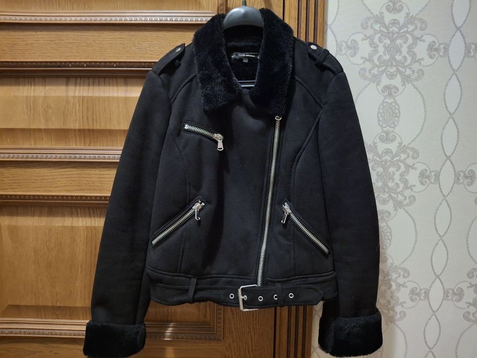 Дубленка черная. XS