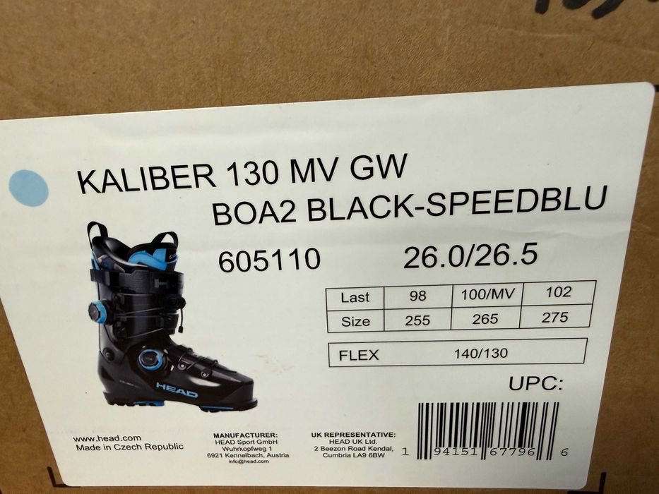clapari test head kaliber 130 mv gw boa2 mondo 26.0/26.5 europa 40,5/41