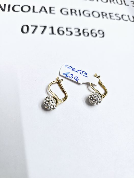 Vand cercei din aur 14 k 2.3 g cod 552
