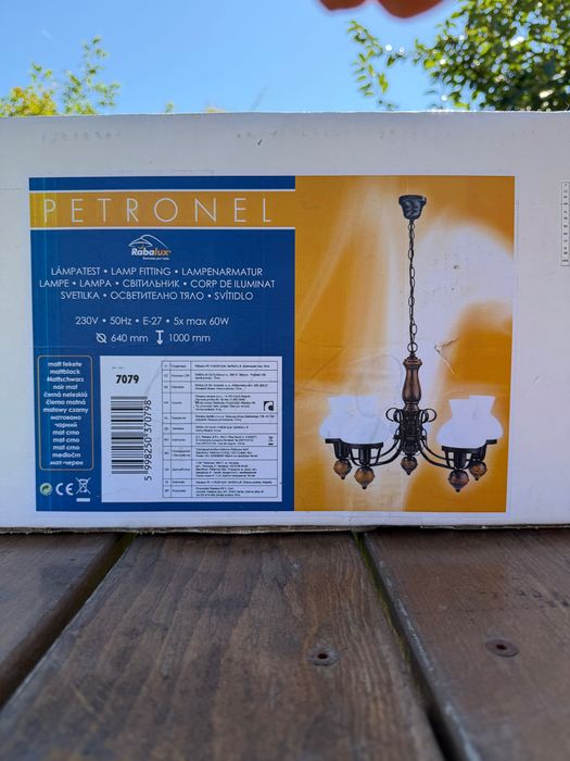 Lustră / Candelabru Rabalux Petronel 5xE27, Stil Rustic, Nouă în cutie