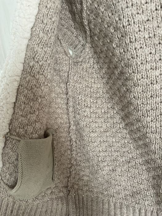 Vesta lana Zara knit cu blana