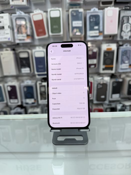 iPhone 15 - Memorie 128GB - Sanatate baterie 88% - DeBi GSM Mobile Brasov