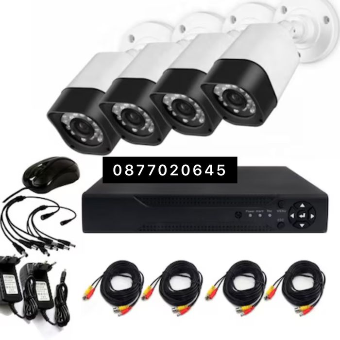 ПРОМОЦИЯ! 3МР пакет AHD система комплект за видеонаблюдение с 4 камери