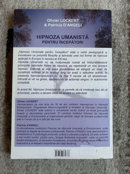 Carte Hipnoza Umanistă pentru Începători - Olivier Lockert, Patricia d'Angeli (Editura Dharana)