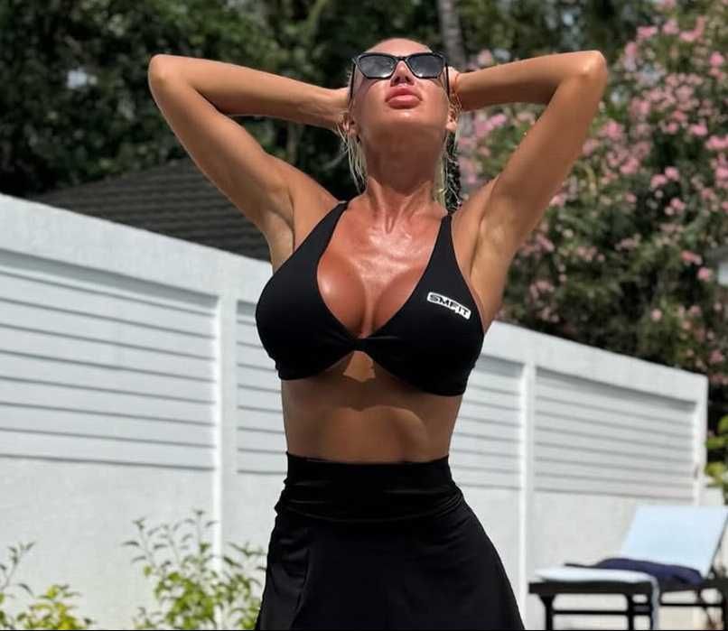 Пола с Къс Панталон - Черен, Син и Бял цвят, размери S, M, L