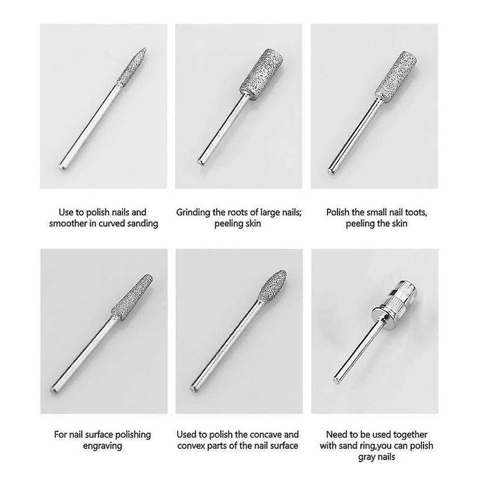 Електрическа пила за  гравиране, маникюр и педикюр с комплект свредла