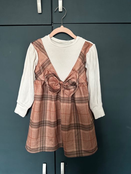 Детско есенно /пролетно палтенце +рокличка 104см