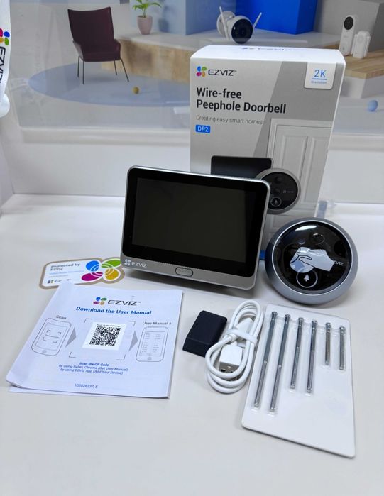 Ezviz video glazok 2k 1yil kafolat