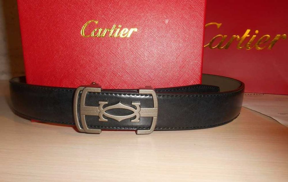 Мъжки дамски колан Cartier естествена кожа