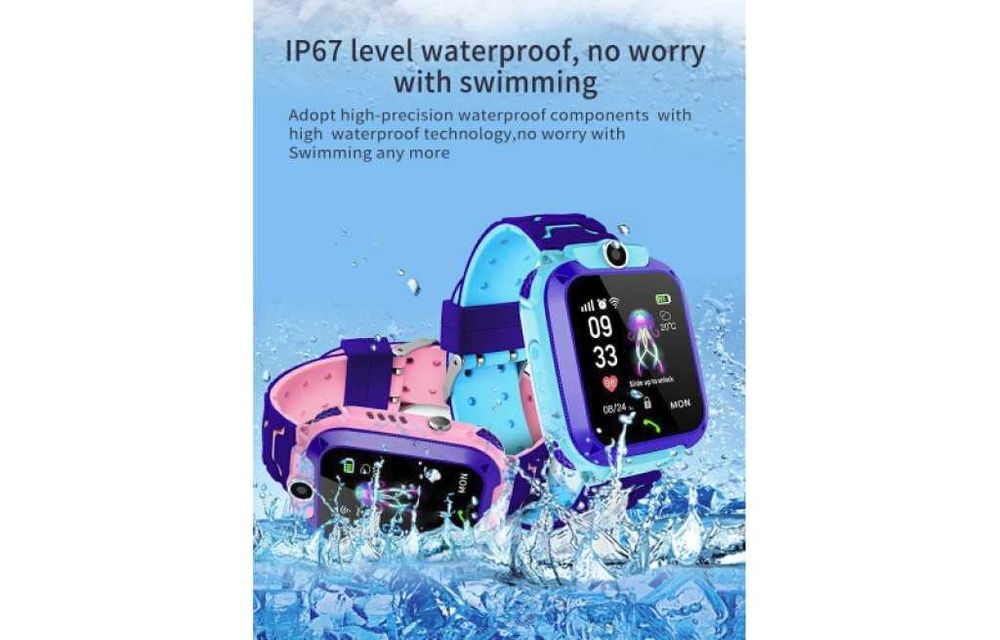 Водоустойчив детски 2G смарт часовник с вградена камера- син, розов