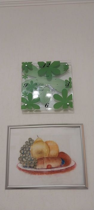 часы настенные с цветами