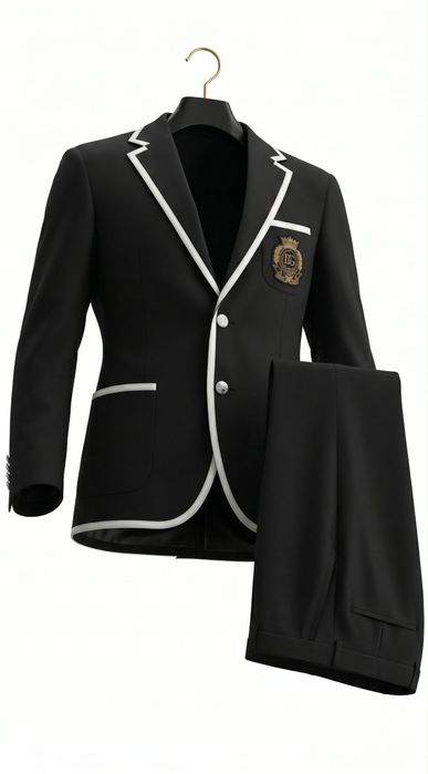 Costum Elegant Barbati DG Negru Alb!