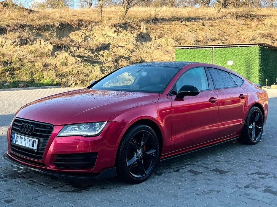 Prelungire praguri compatibil Audi A7 Sportback 2010-2018 negru lucios