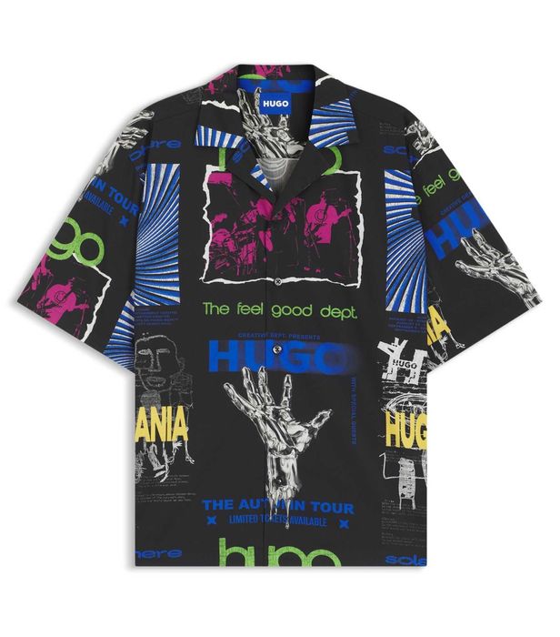 Hugo Boss Eligino - Оригинална мъжка риза с къс ръкав размер L