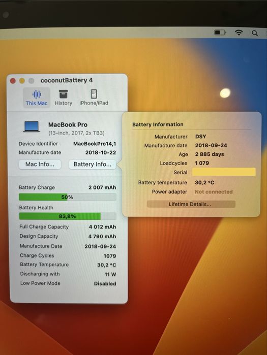 Продам MacBook Pro 2017 (Intel Core i5, 8ГБ DDR3)