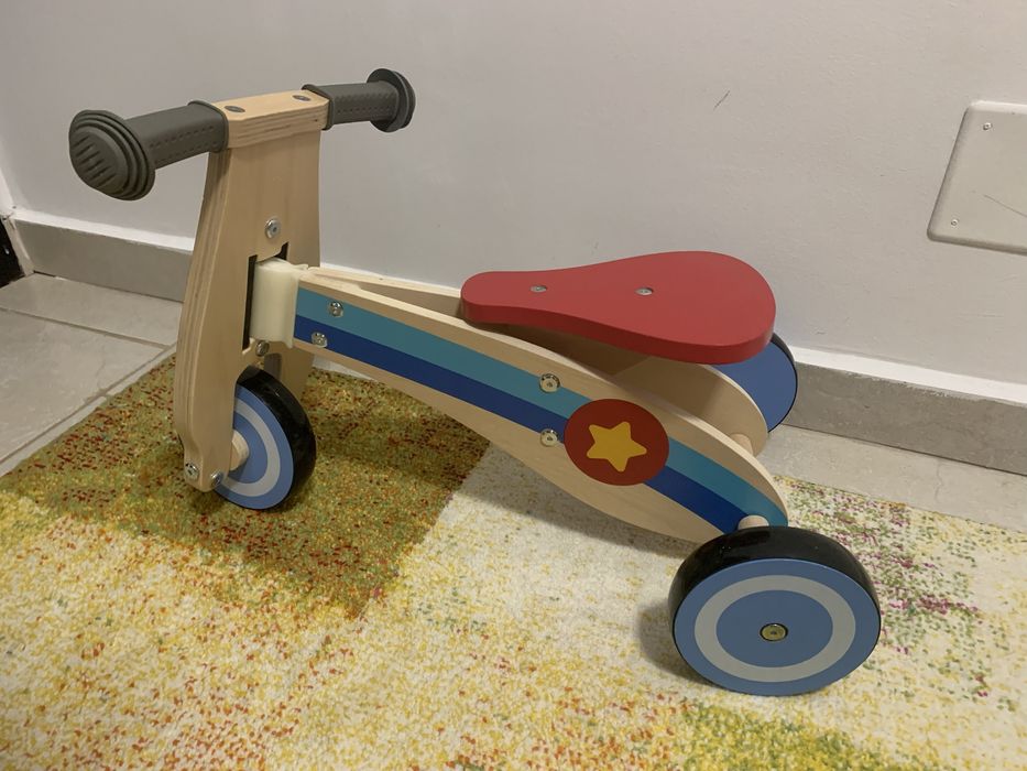 Tricicleta 3 roti din lemn