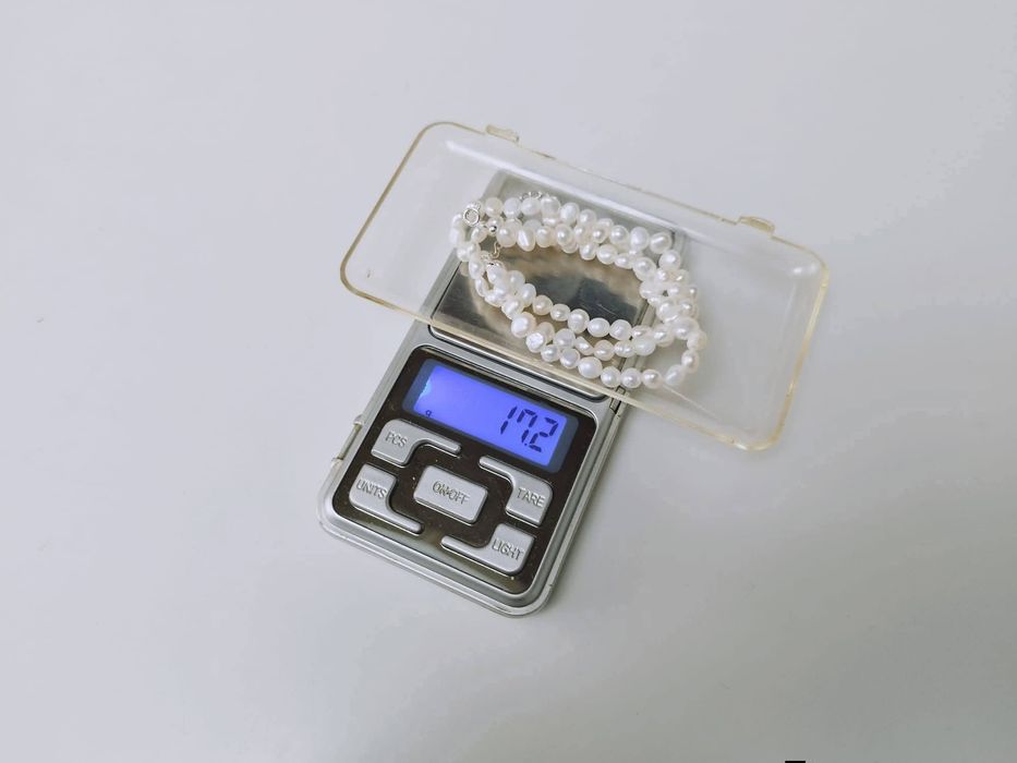 Perle naturale de cultura baroc cu inchizatoare din argint de 925