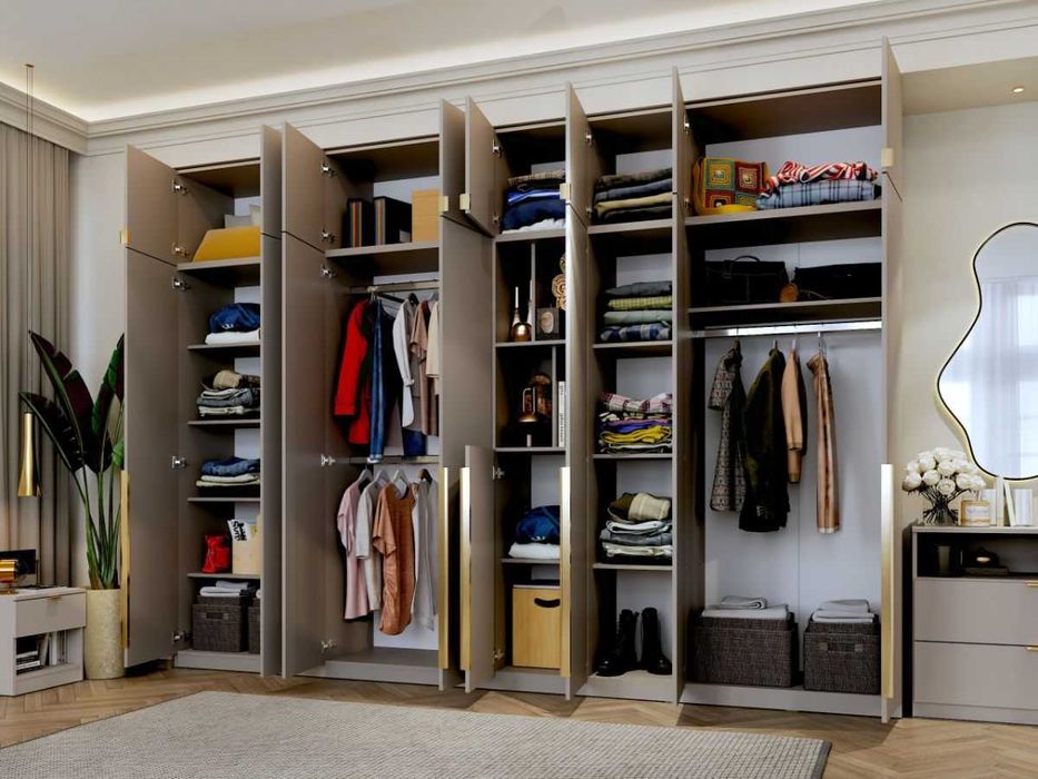 Dulap dormitor haine Inalt Bej/casmir 328 cm Auris C2