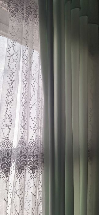 Пердета завеси тънки и плътни,  зелени