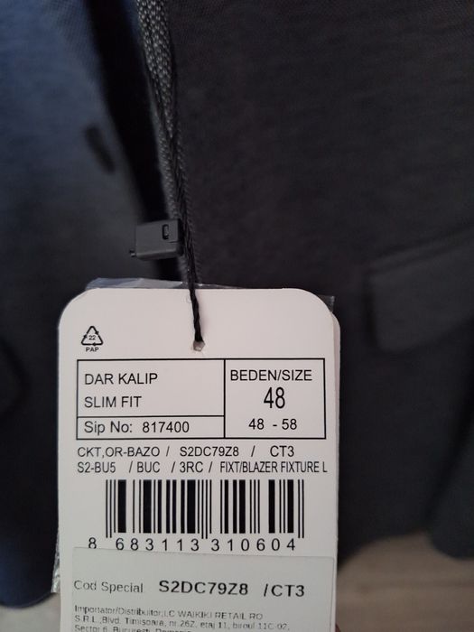 Sacou bărbați mărimea 48