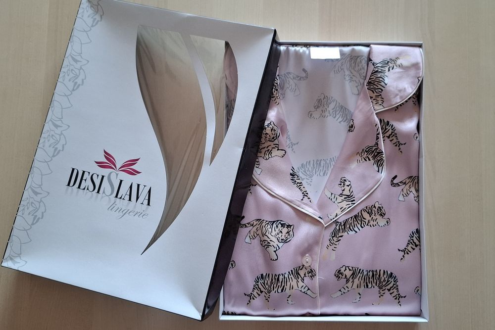 Пижама Нощница сатен  ХЛ размер розова