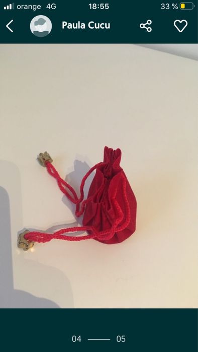 saculet cu bratari albe si rosii