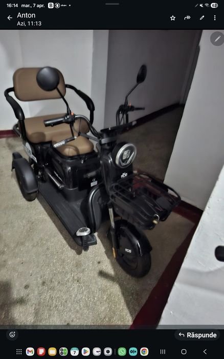 Triciclu electric aproape nou