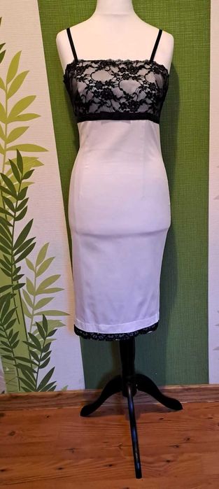 Rochie midi de ocazie de culoare alb, marimea M, marca Rinascimento