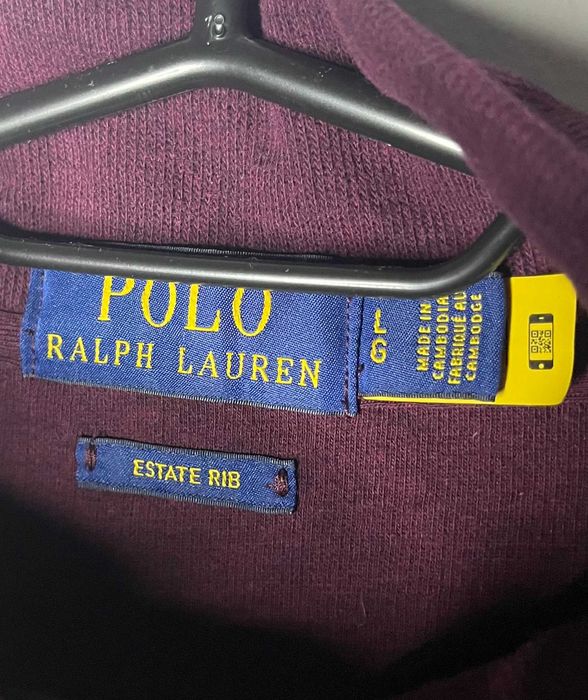 Polo Ralph Lauren Cotton Quarter Zip Estate Rib Sweater Мъжки Пуловер