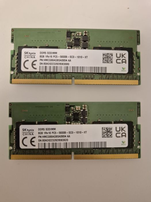 Kit 16GB DDR5 5600MHZ dual channel, SK Hynix