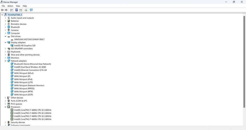 Lenovo ThinkPad T560 15.6 Full HD i7-6600U 2.60GHz/16GB/SSD240GB