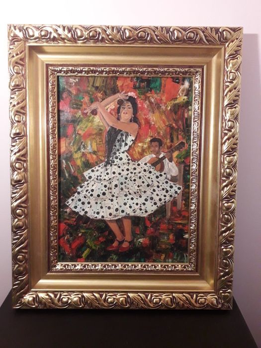 Tablou,pictură pe pânză,înrămat